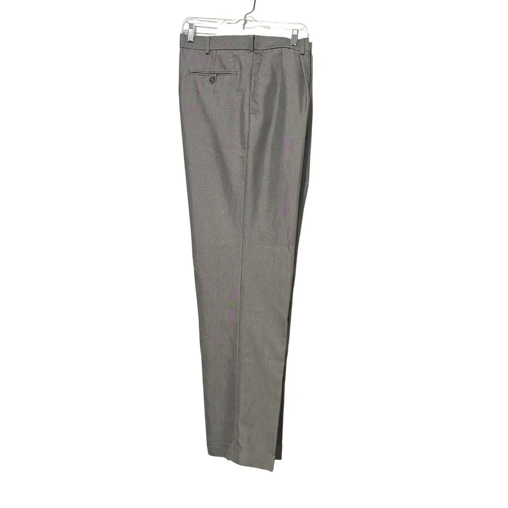 Dockers Mens Gray Pleated‎ Relaxed Fit Tencel Blend Cuffed Dress Pants 36x34